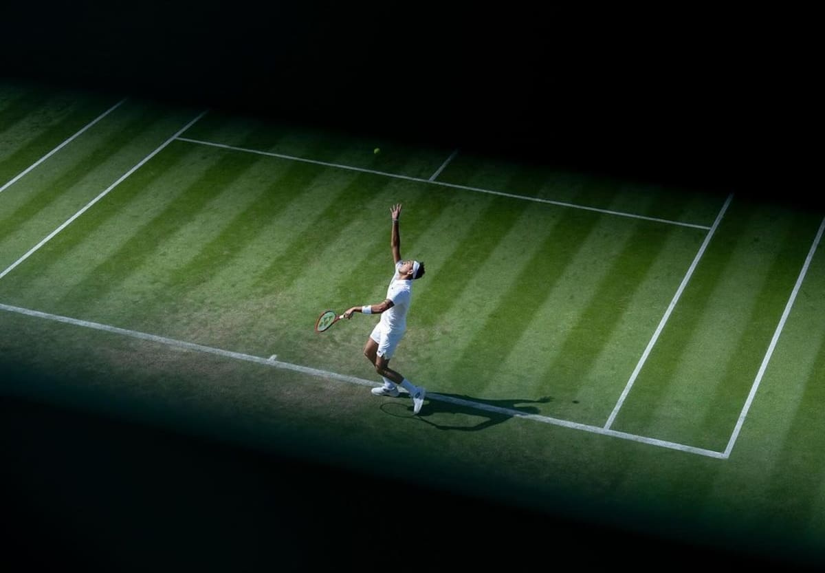 El chileno compitiendo en Wimbledon. Foto: Instagram.