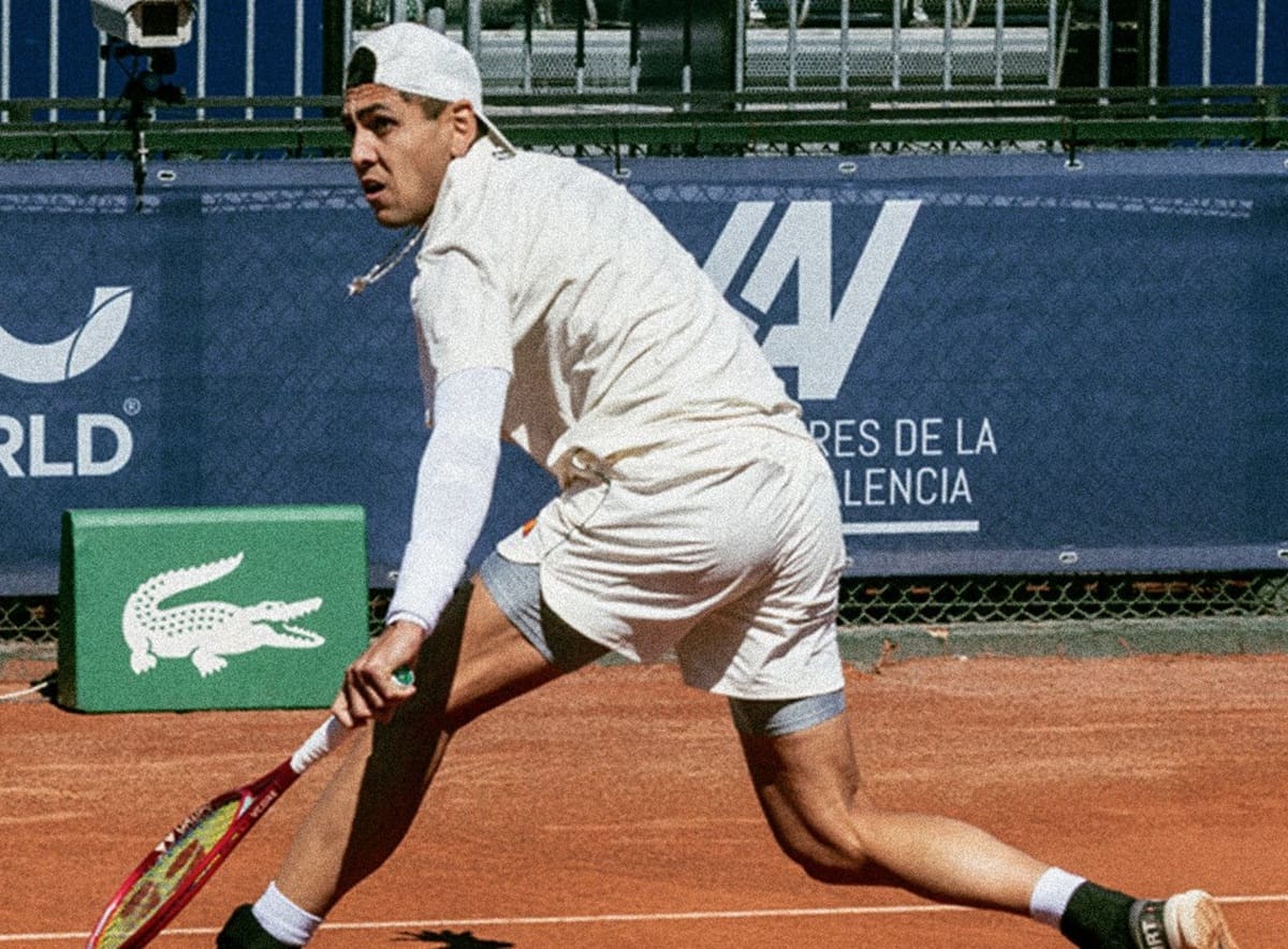 El chileno en el Challenger de Valencia.