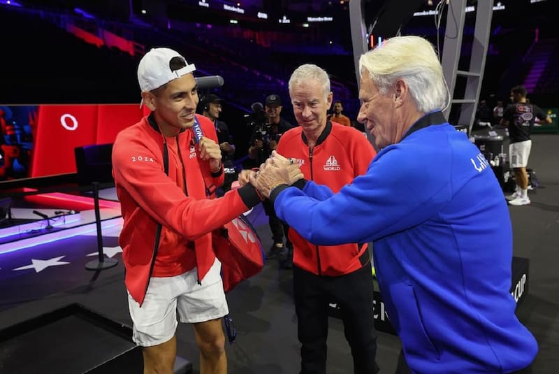 en la Laver Cup. Fotos: Instagram