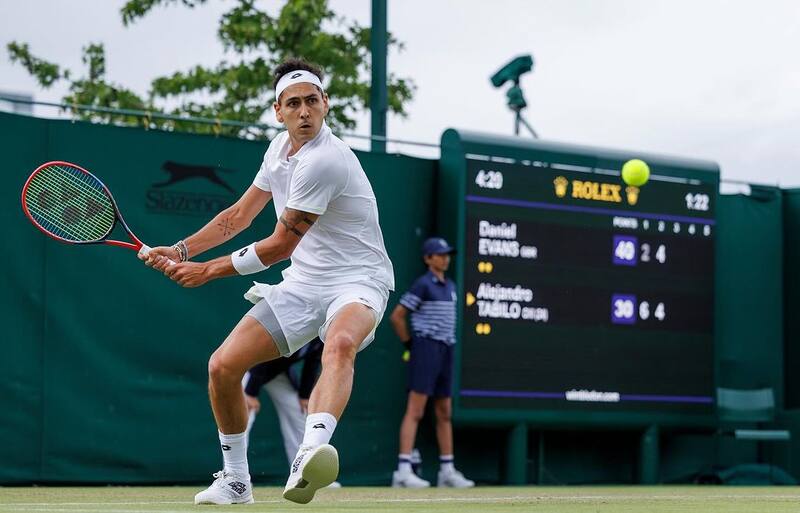 en Wimbledon. Foto: Instagram Alejandro Tabilo