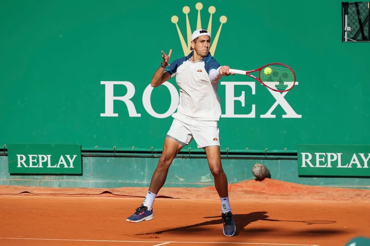 En el Masters 1000 de Montecarlo. Foto: Instagram Tabilo