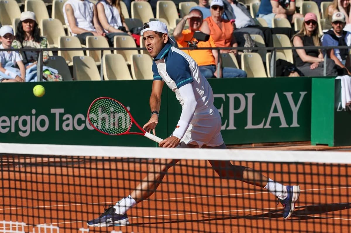 Alejandro Tabilo en el Masters 1000 de Montecarlo. Foto: Instagram Tabilo