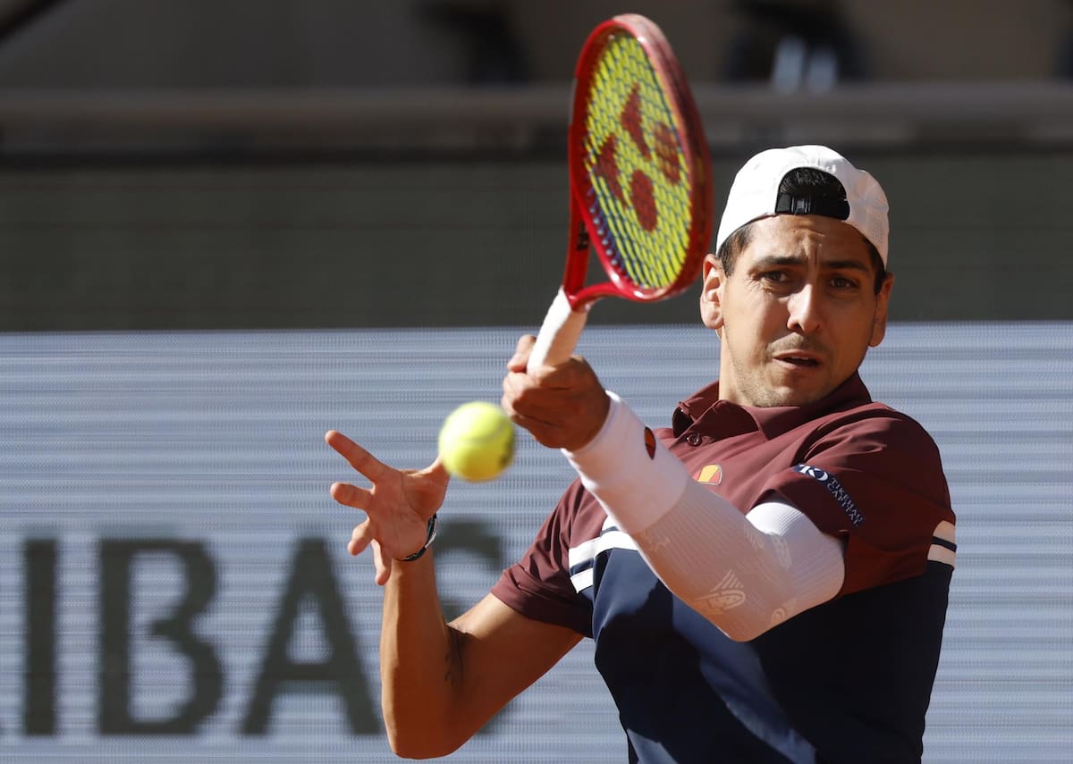 Alejandro Tabilo en Roland Garros. EFE