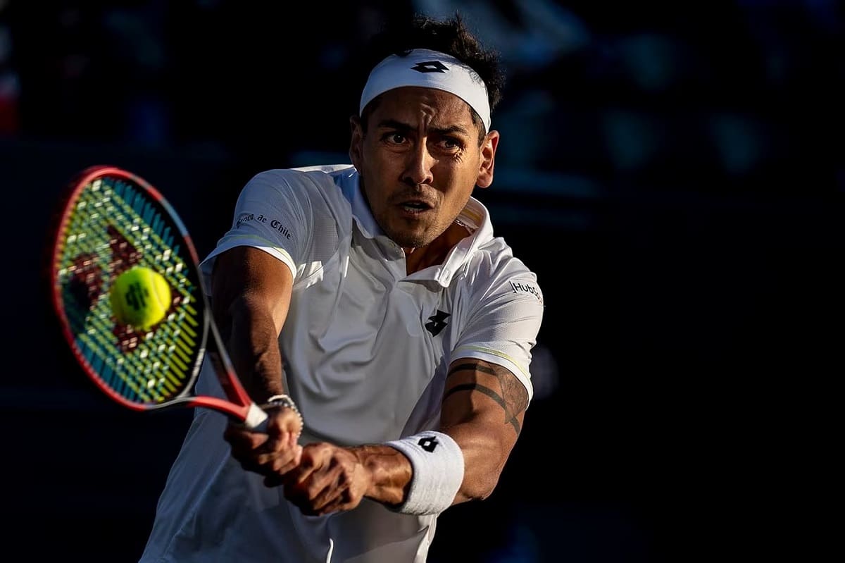 Alejandro Tabilo en Wimbledon. Foto: Wimbledon