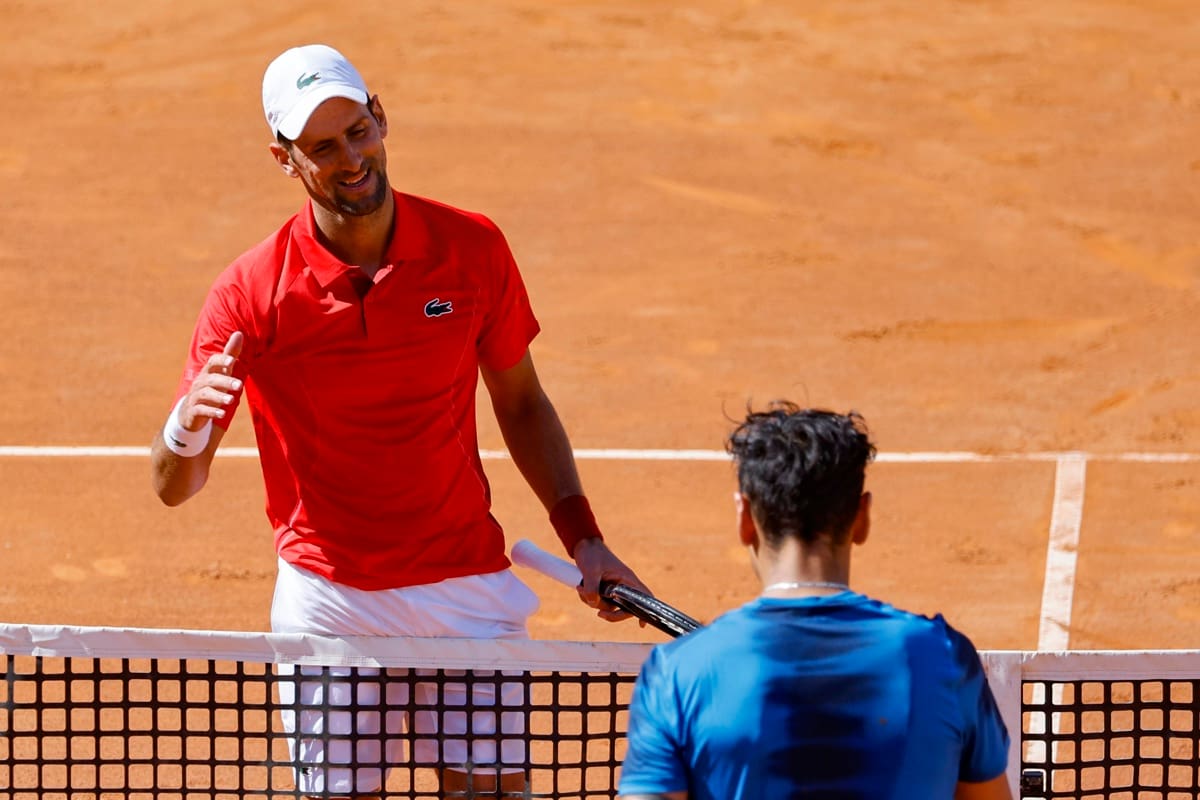 Alejandro Tabilo venció a Novak Djokovic en el Masters de Roma este año.