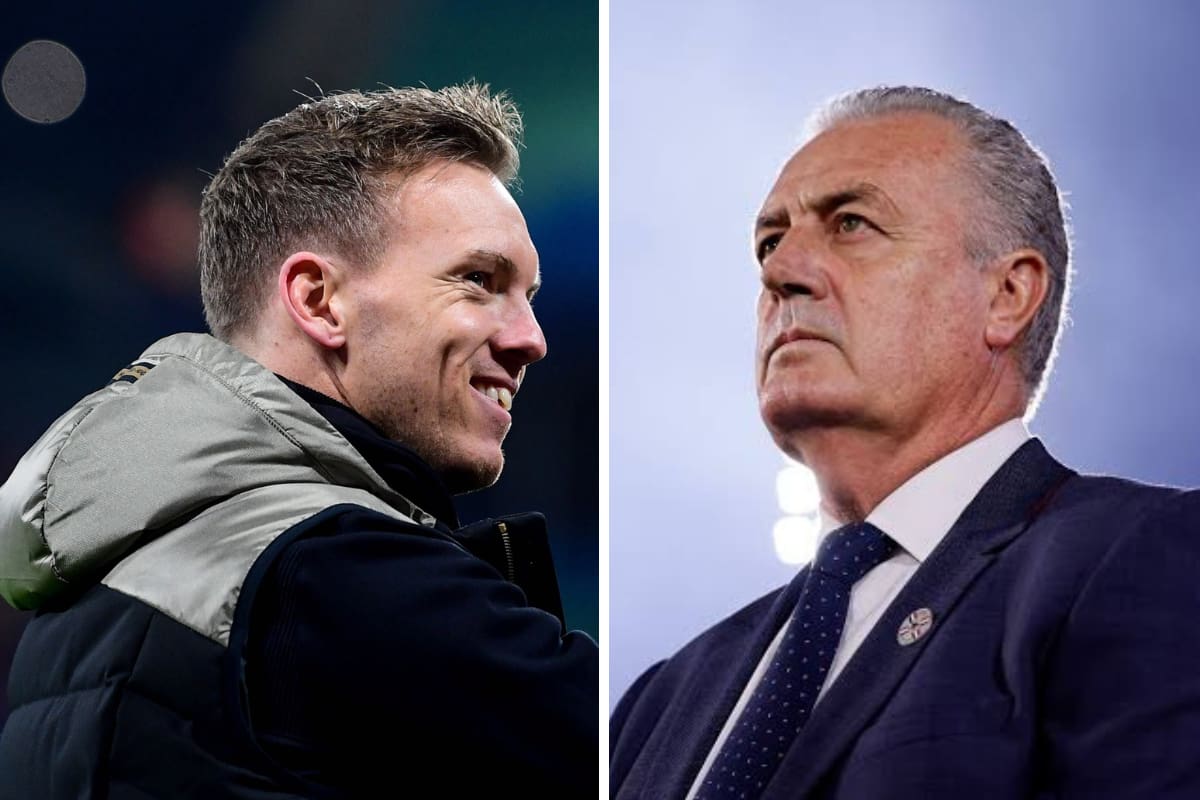 Nagelsmann y Alfaro, los técnicos de los combinados germano y paraguayo, respectivamente.