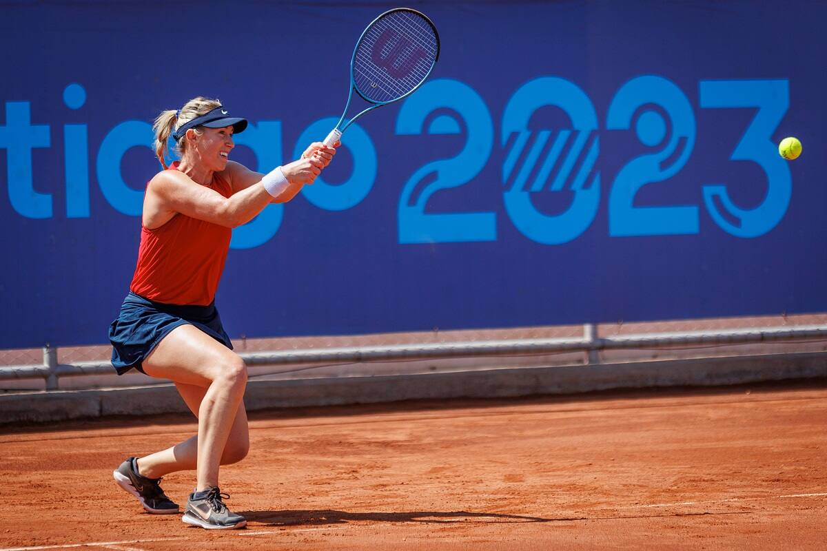 La tenista chilena en Santiago 2023.