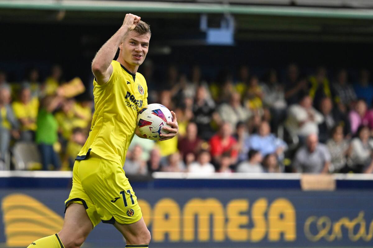 Alexander Sorloth suma 23 goles en la presente temporada con el Villarreal. EFE / Andreu Esteban.