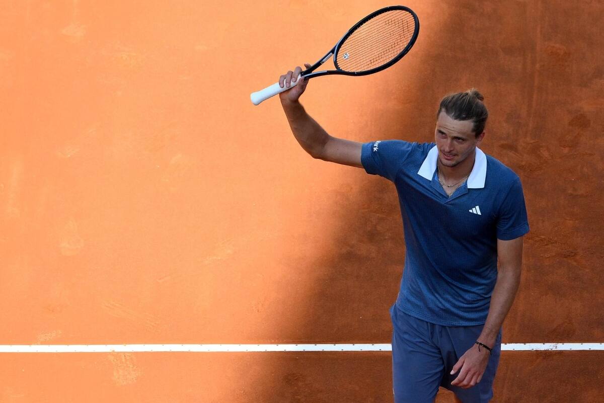 Alexander Zverev en el Masters 1000 de Roma. Foto: EFE.