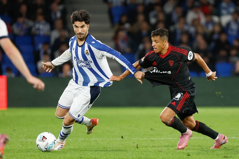 en la derrota del Sevilla en España. Foto: Agencia EFE.