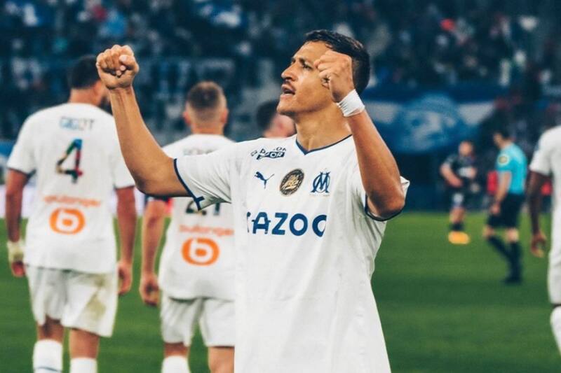 Alexis Sánchez volvió a ser figura en Olympique de Marsella (Foto: @olympiquedemarseille)