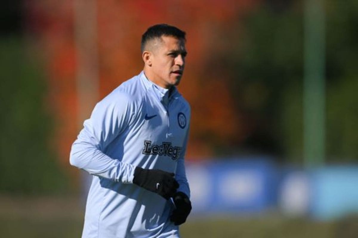 Entrenando en el Inter de Milán.
