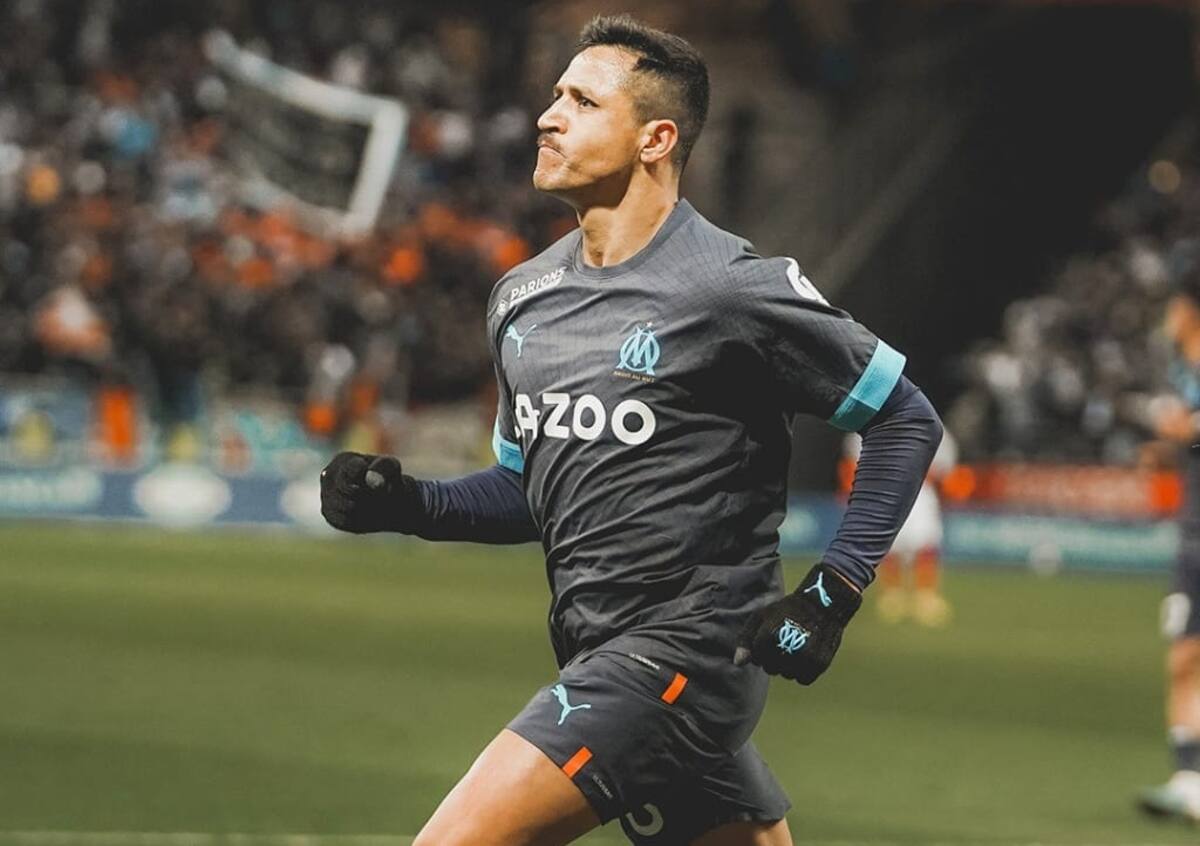 Alexis Sánchez la gran figura del Olympique de Marsella.