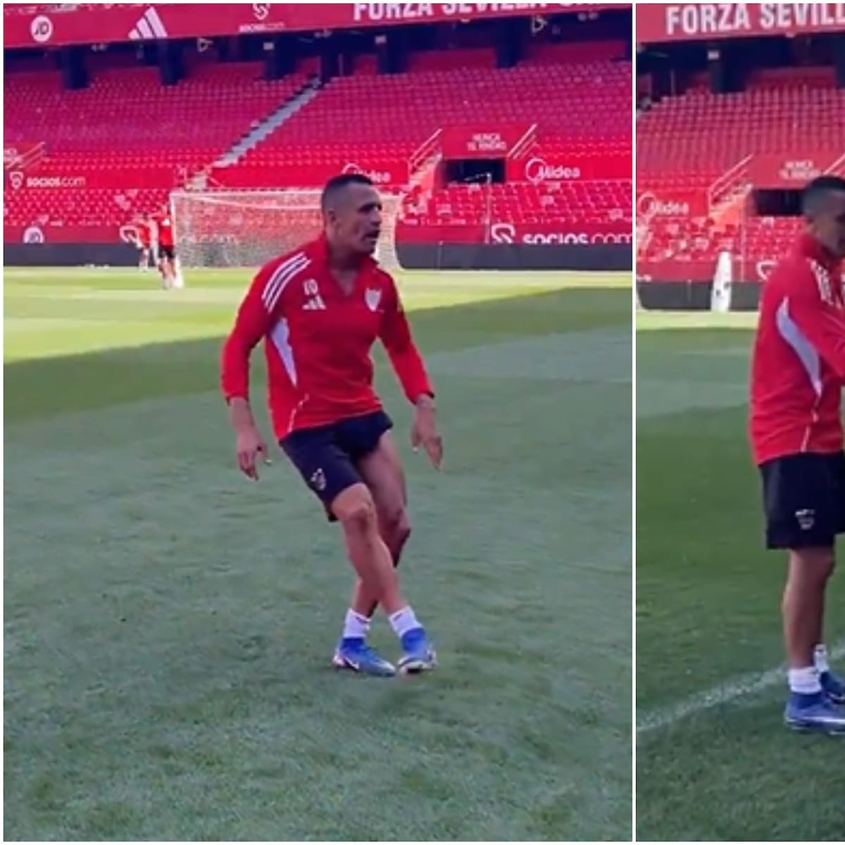 VIDEO | Alexis Sánchez las hace todas en Sevilla: se lució entrenando a los canteranos del club