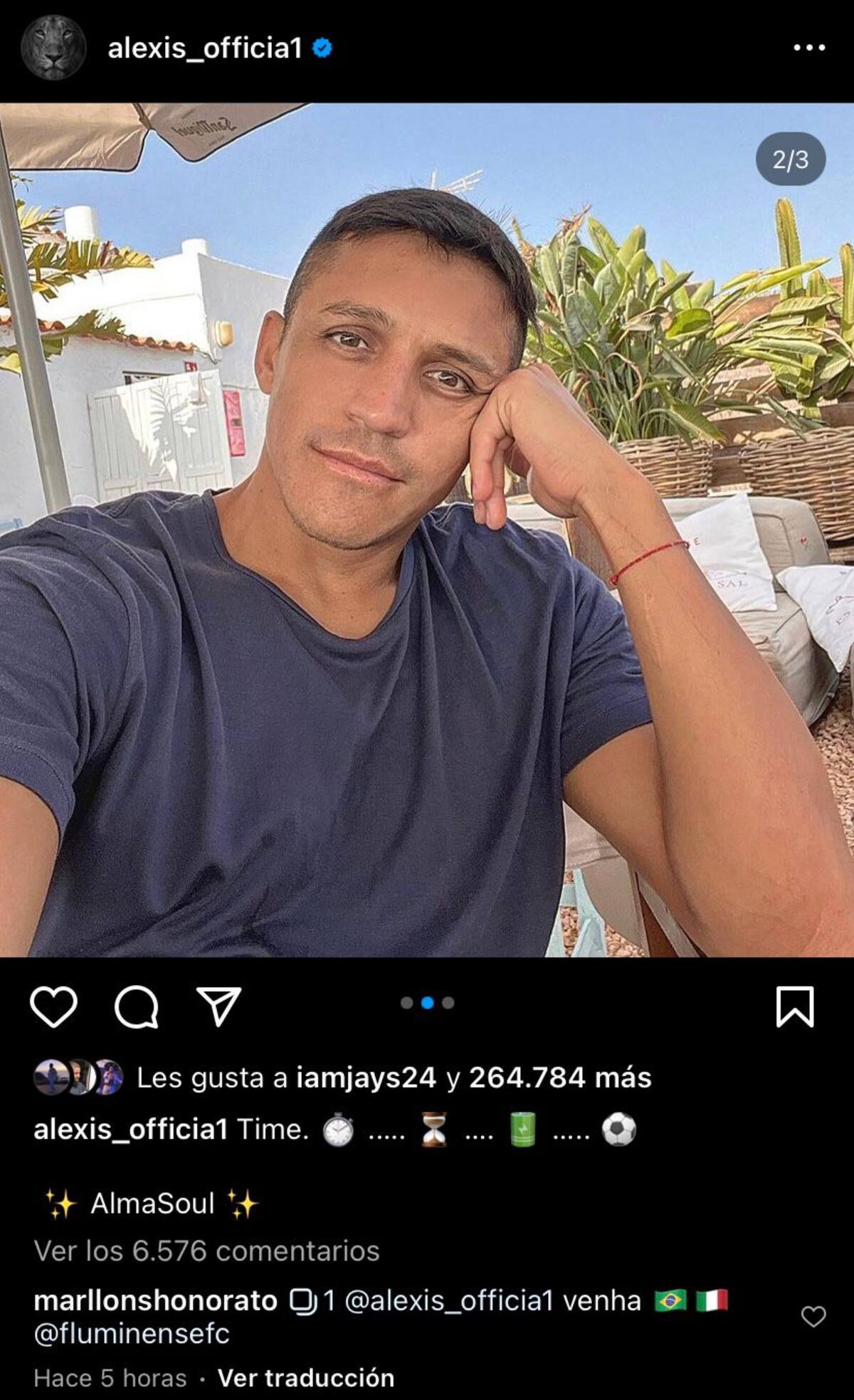 La publicación de Alexis Sánchez.