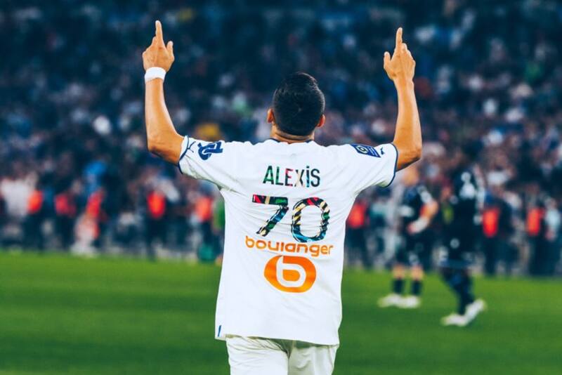 El delantero chileno Alexis Sánchez lleva 17 goles esta temporada con el Olympique de Marsella. (Foto: @OM_Espanol)