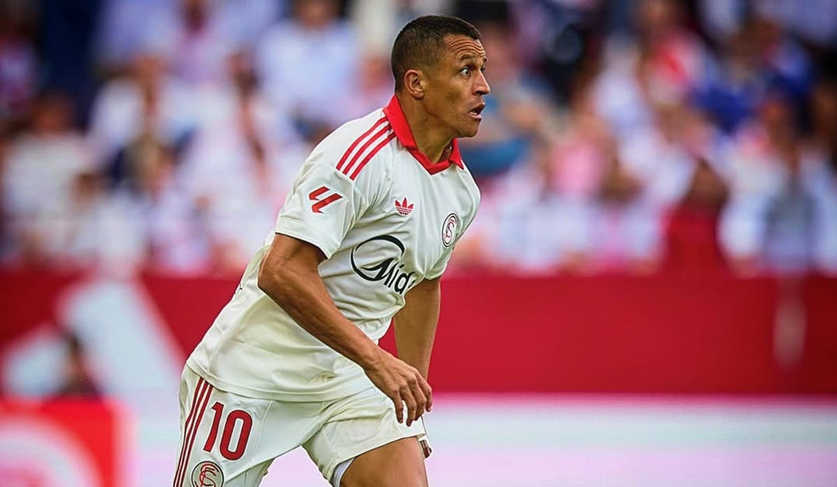 Alexis Sánchez en el triunfo de Sevilla sobre Espanyol. Foto: Instagram Alexis