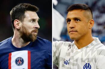 VIDEO| El afectuoso saludo entre Alexis Sánchez y Lionel Messi en la antesala del Olympique Marsella vs PSG