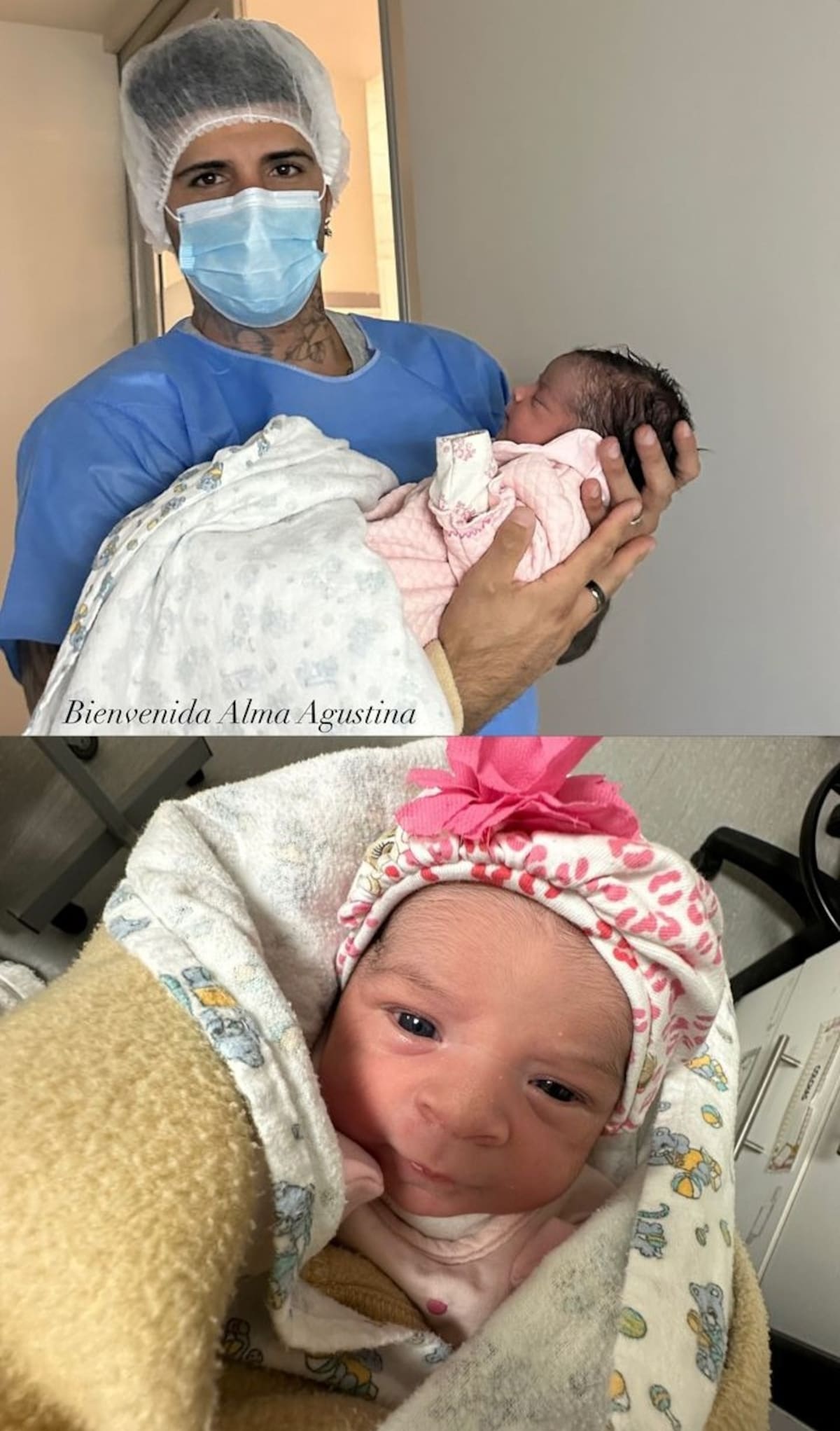 La hija recién nacida de Sandy Boquita