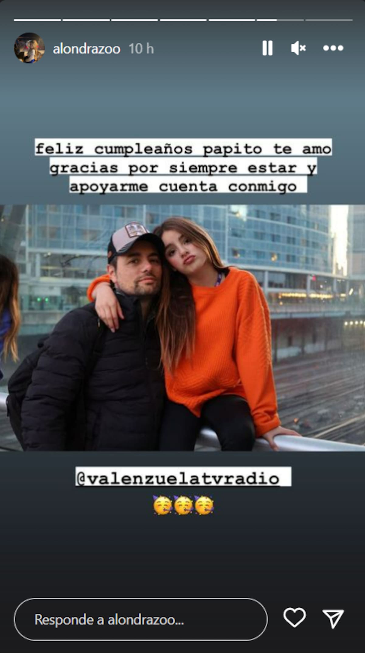 Alondra Valenzuela a través de sus historias de Instagram.