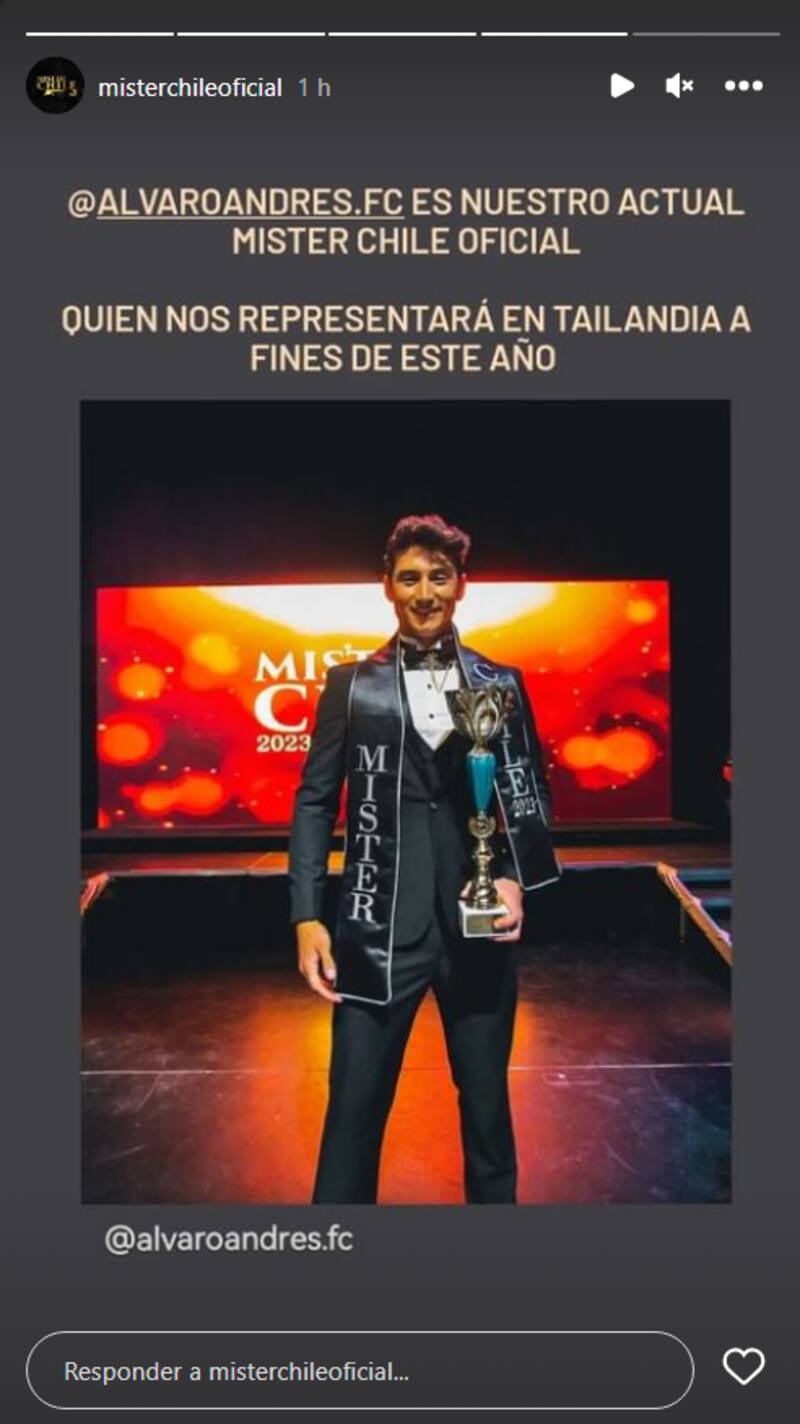 La cuenta oficial de Míster Chile en Instagram aclaró el verdadero vínculo que tiene con Jorge Aldoney con la institución.