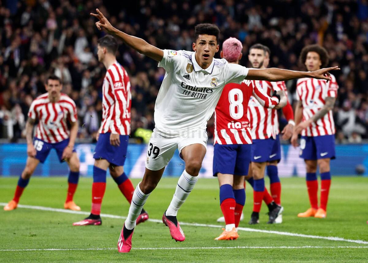 Álvaro Rodríguez marcó para el Real Madrid en el clásico de la ciudad - EFE