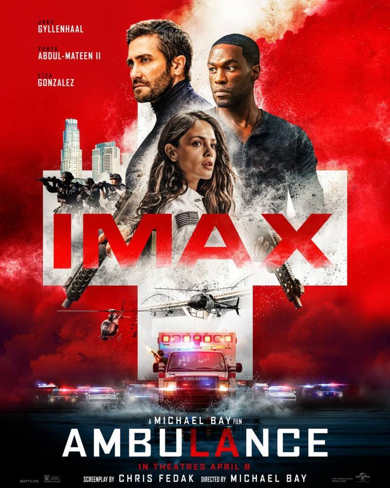 Esta es una imagen promocional de la película "Ambulancia".