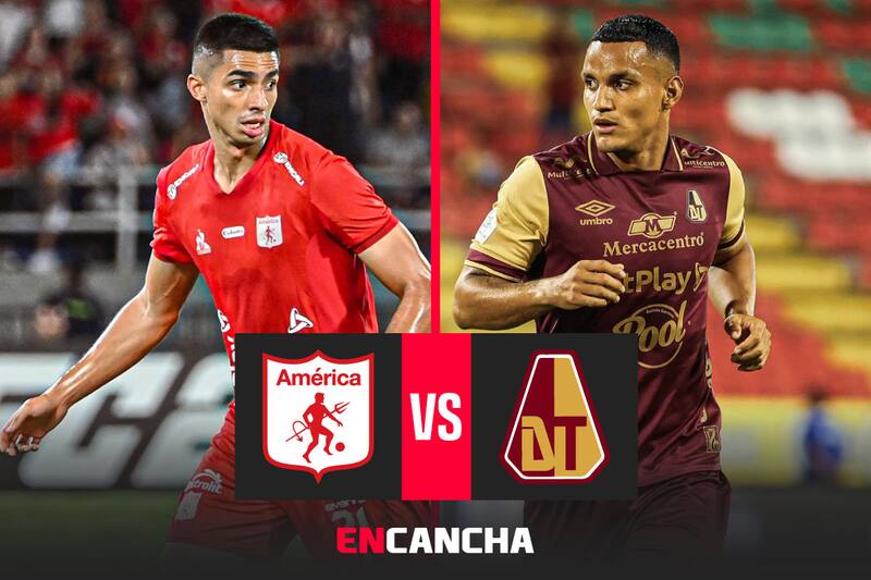 por la Liga Colombiana. Foto: RRSS América de Cali y Deportes Tolima.