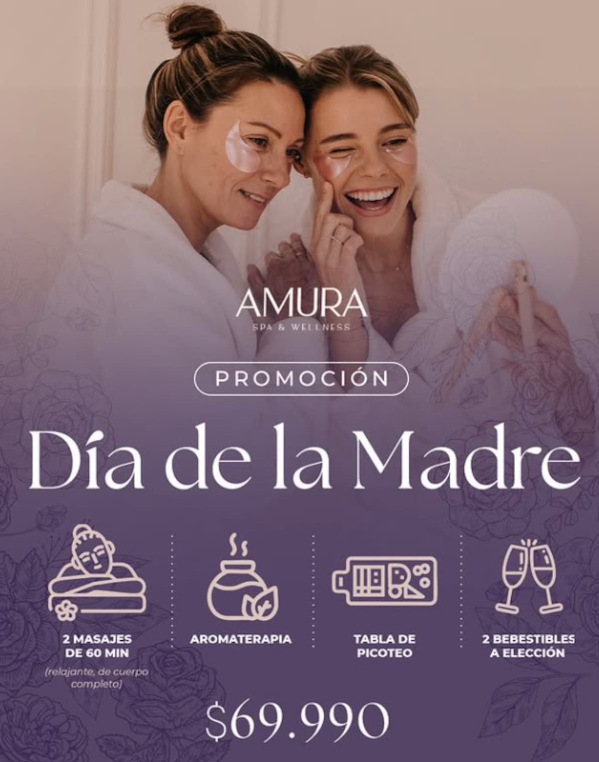 La promoción por el Día de la Madre ofrece un servicio ideal para relajarse y desconectarse de la rutina. Foto: Amura Spa vía Instagram.