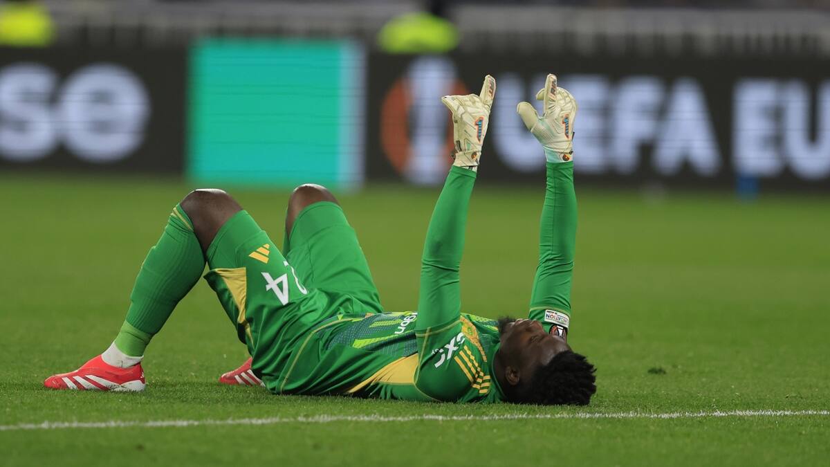 Noche del terror: Onana cometió dos groseros errores en el empate del Lyon ante el Manchester United