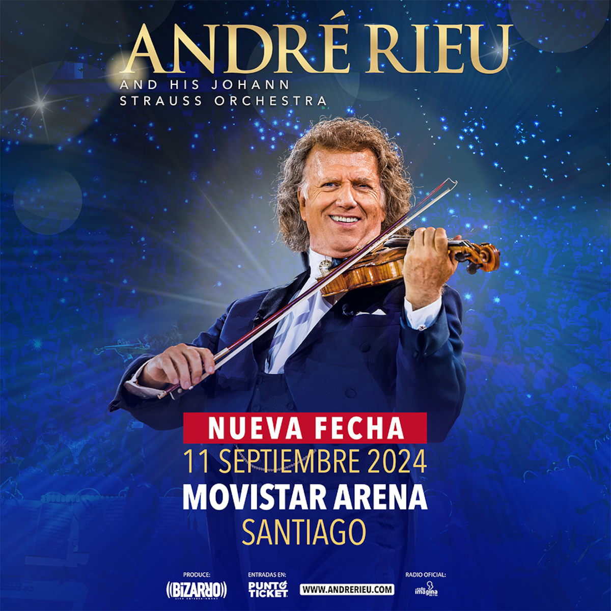 André Rieu tiene 5 fechas en el Movistar Arena