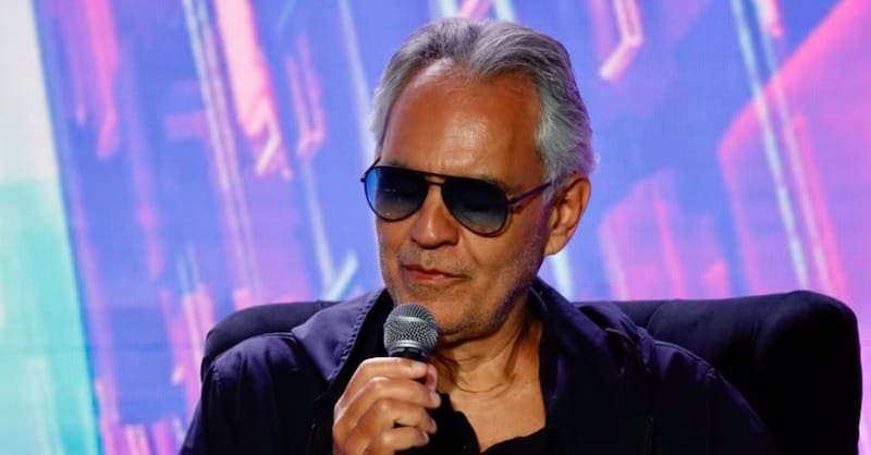 Andrea Bocelli en su rueda de prensa en el Festival de Viña 2024