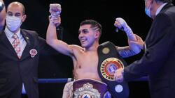 FOTO | Andrés Campos homenajeará a Colo Colo en combate por el título mundial contra Sunny Edwards