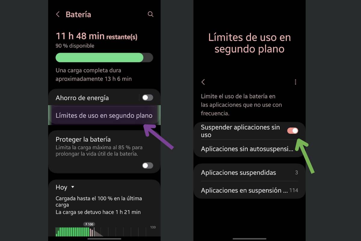 Esto deberás presionar para cuidar la batería de tu teléfono.