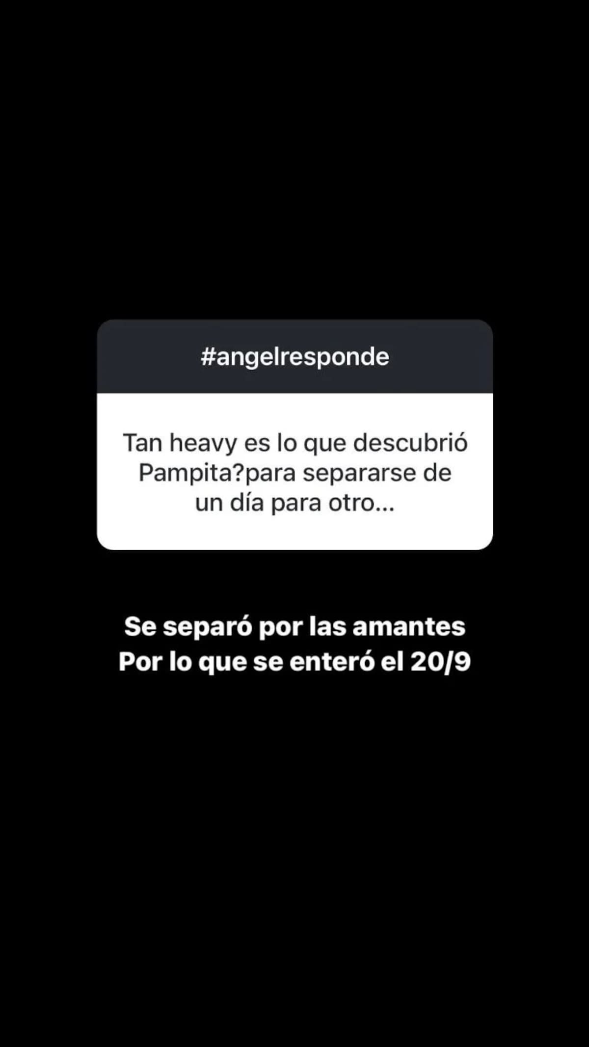 Ángel de Brito, conductor de LAM en Argentina, reveló el verdadero motivo de la separación de pampita y su esposo