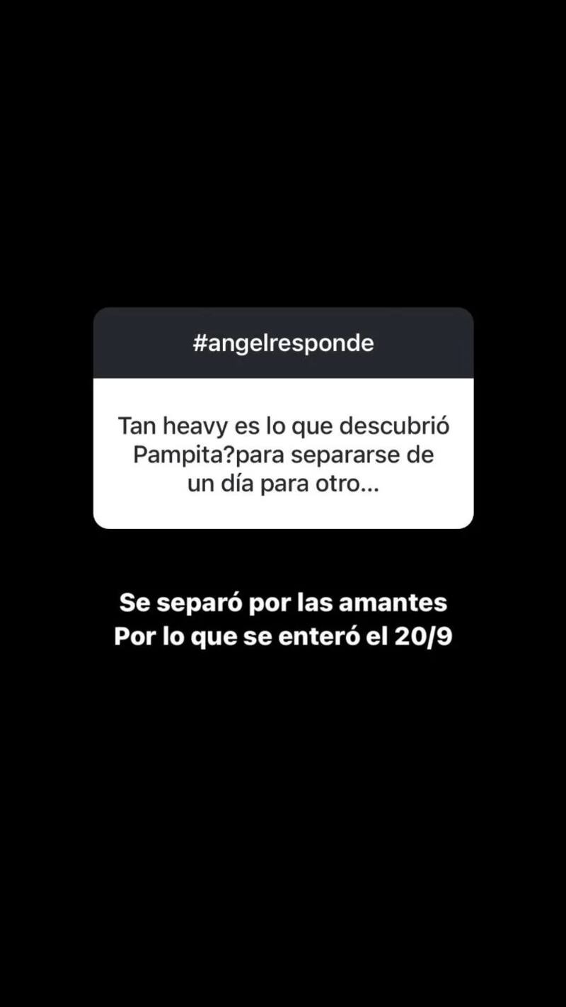 Ángel de Brito, conductor de LAM en Argentina, reveló el verdadero motivo de la separación de pampita y su esposo