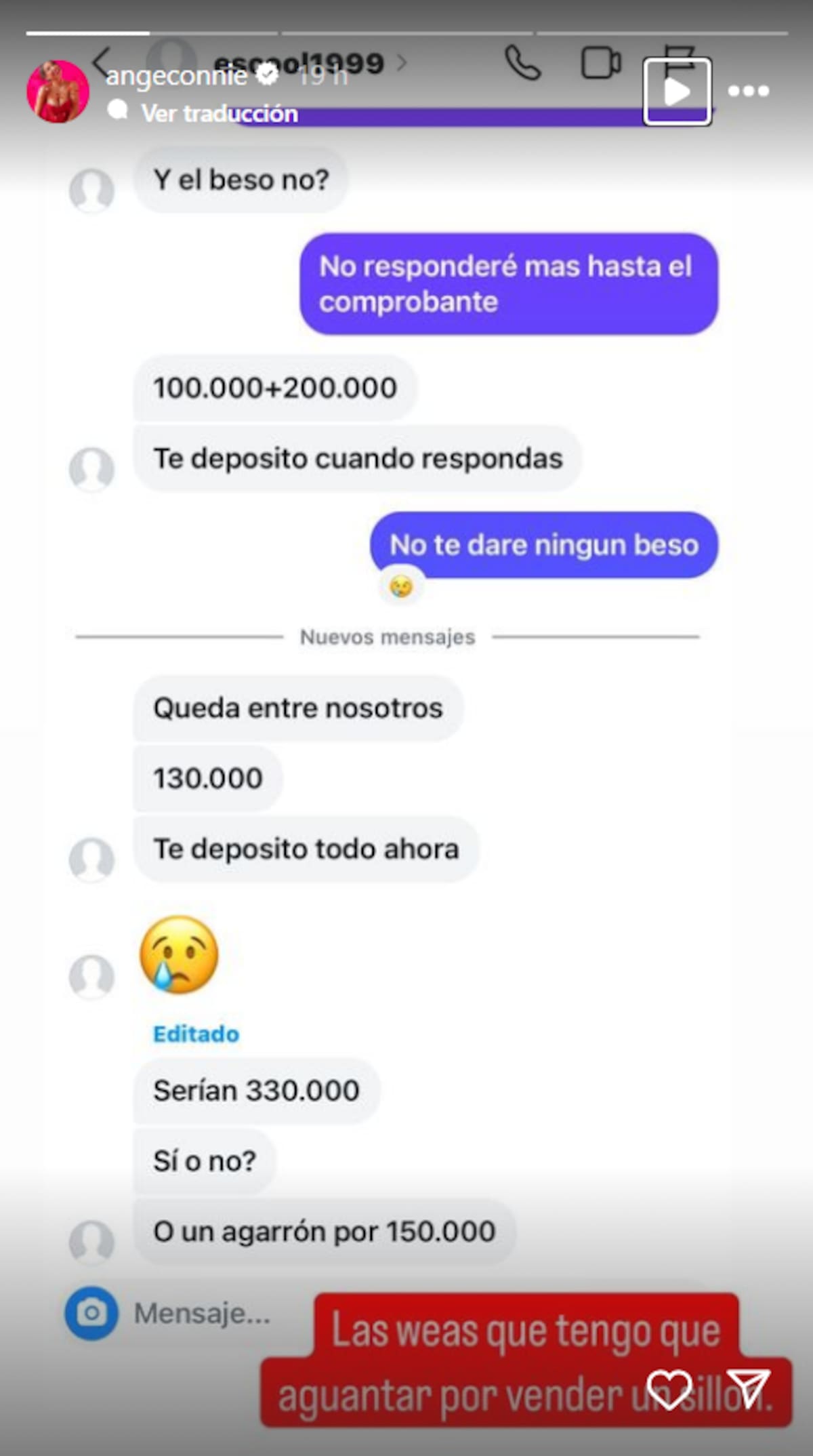 mostró una lamentable situación por redes sociales.
