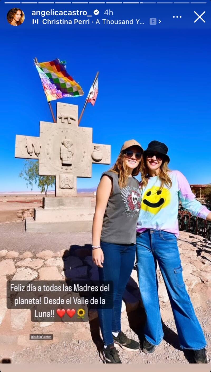 Angélica Castro junto a Laura de la Fuente / Créditos: Instagram
