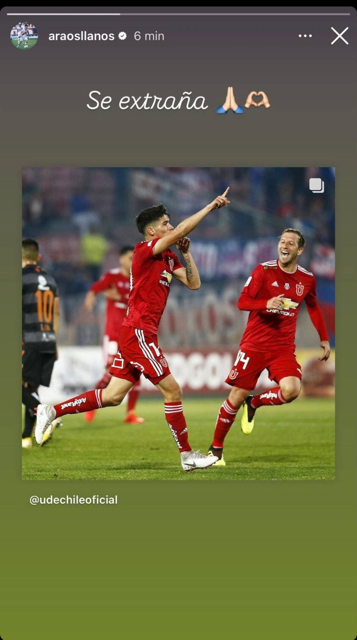 El guiño de Ángelo Araos a la U.