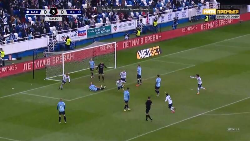 anotó el 1-0 transitorio del Baltika ante el Krylia Sovétov.