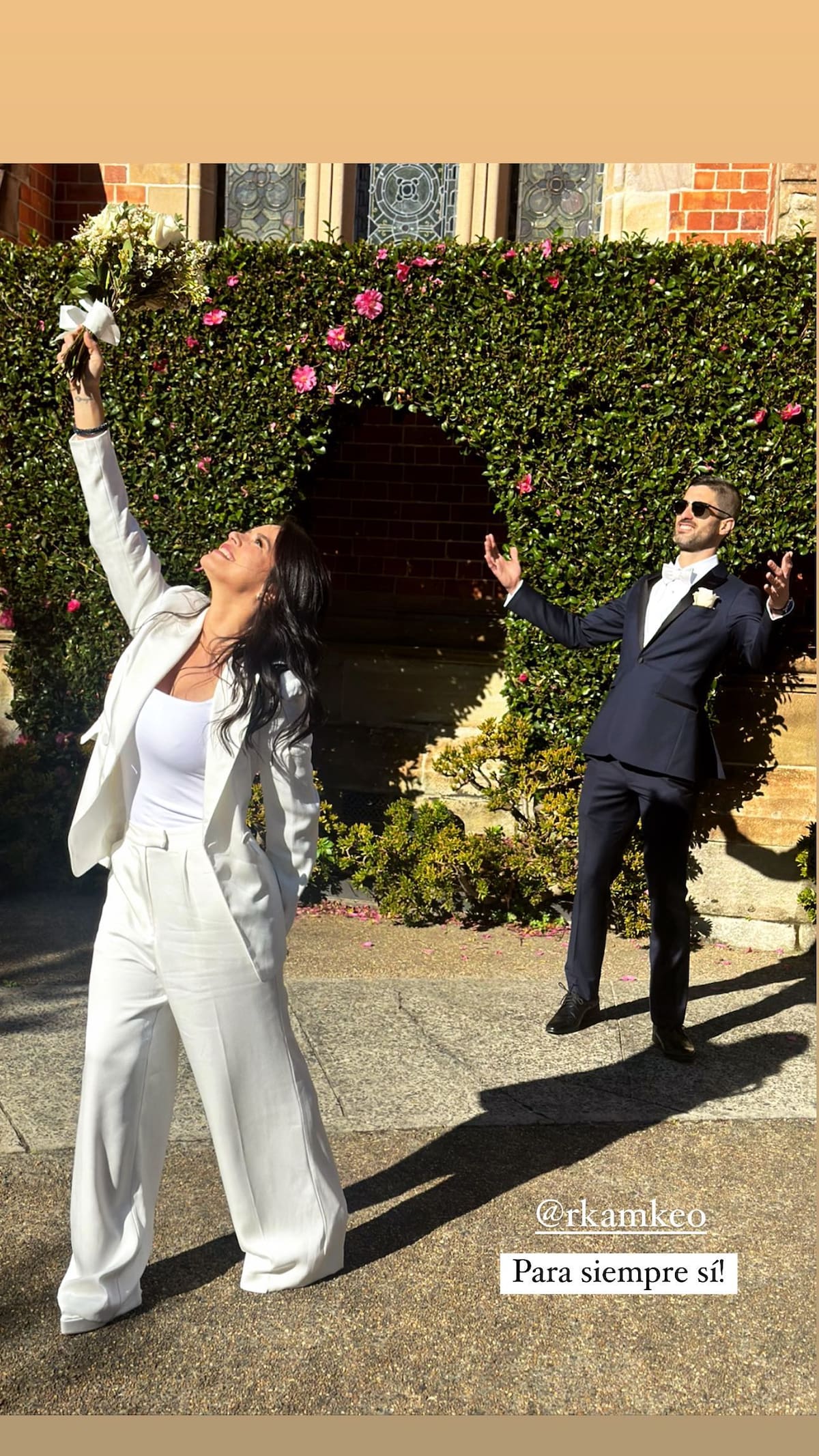 Angie Alvarado y Rodolfo Kamke se unieron en matrimonio