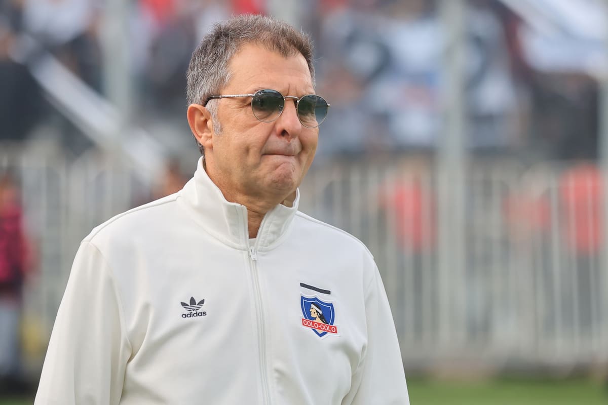 El presidente de Blanco y Negro en el Estadio Monumental.