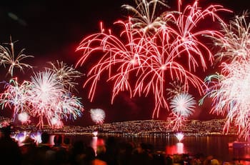 Fuegos artificiales en Viña del Mar: Puntos de lanzamiento y duración del show pirotécnico para recibir el Año Nuevo 2026