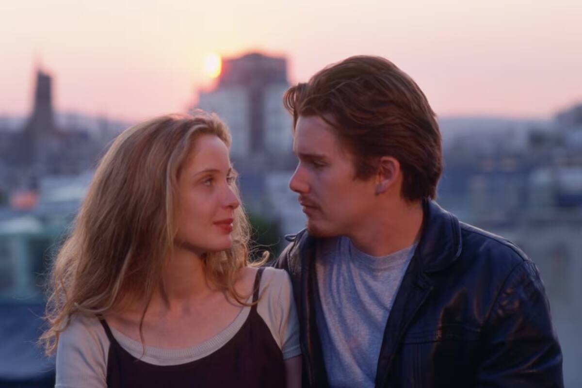 Película original del año 1995. Está protagonizada por Ethan Hawke junto a Julia Delpy, y se vuelve a reestrenar en cines. Créditos: Prime Video.