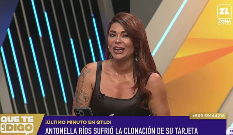 A la actriz le clonaron su tarjeta. Créditos: Pantallazo Zona Latina