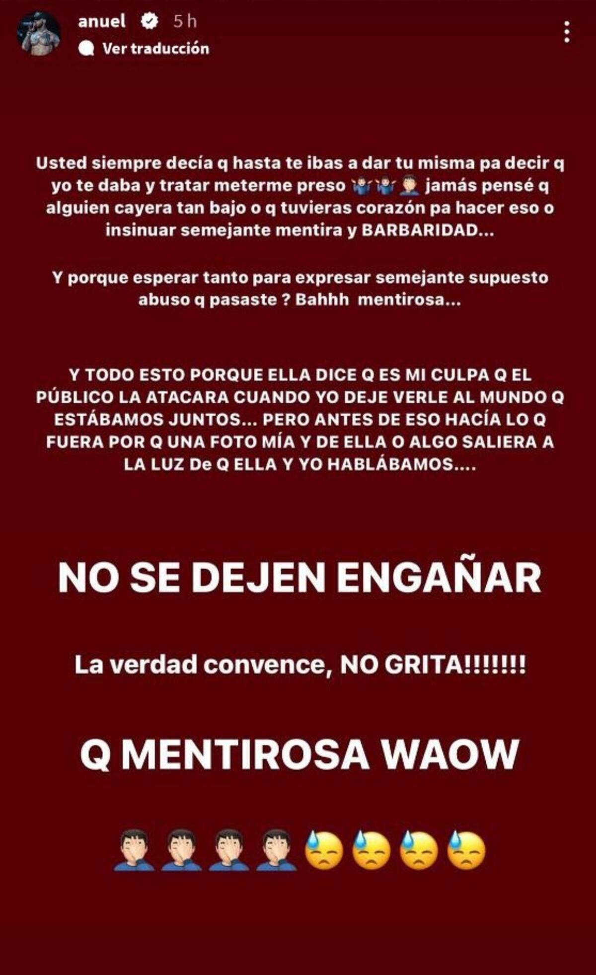 Respondió a las acusaciones de violencia doméstica de Yailin La Más Viral