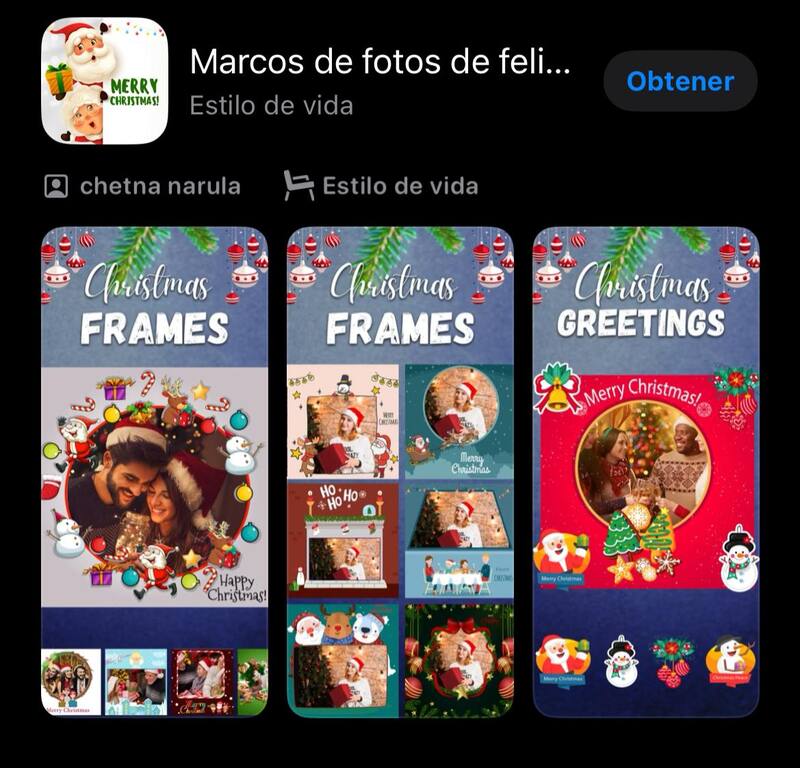 Marcos de fotos de Feliz Navidad