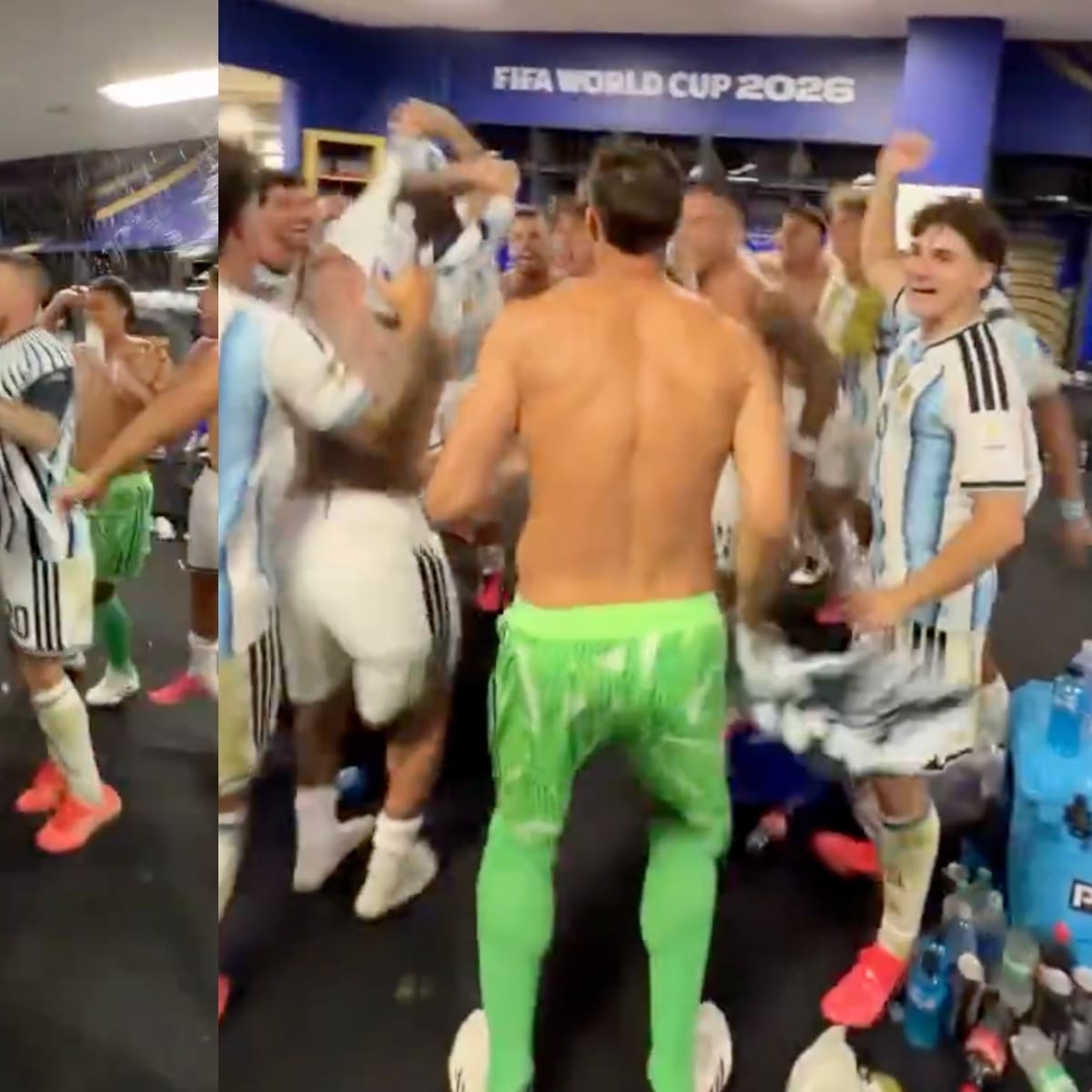 VIDEO | Así fue la eufórica celebración de la Selección Argentina en camarines