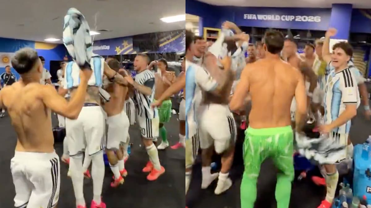 VIDEO | Así fue la eufórica celebración de la Selección Argentina en camarines