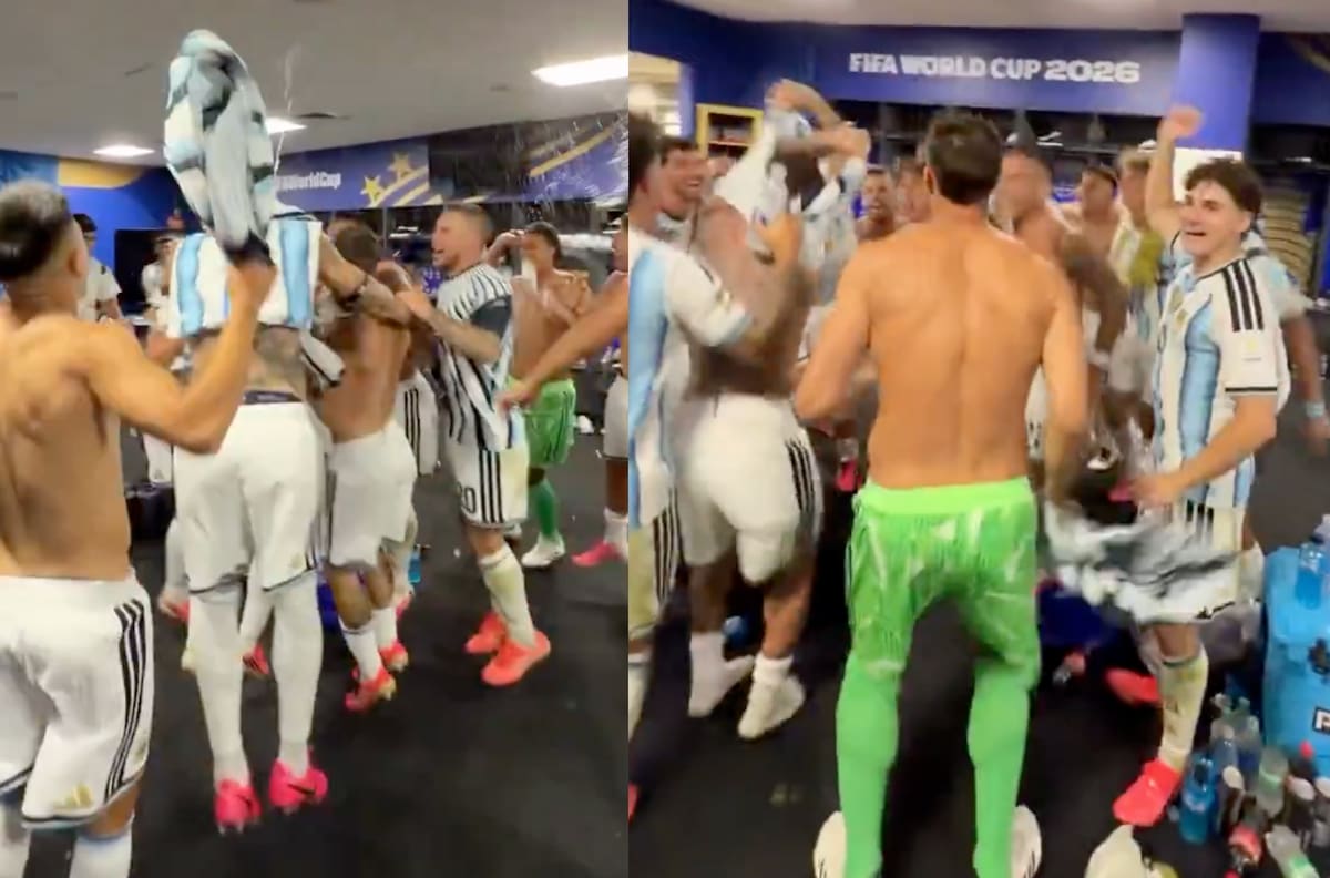 VIDEO | Así fue la eufórica celebración de la Selección Argentina en camarines